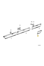 BMW Molding fender rear right for BMW E-12