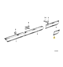 BMW Molding fender rear right for BMW E-12