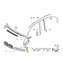 BMW Left turn signal bracket for BMW E-46