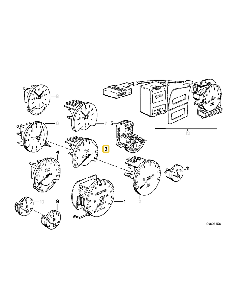 BMW Revolution counter for BMW E-30