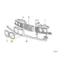 OEM Decorative frame left for BMW E-34