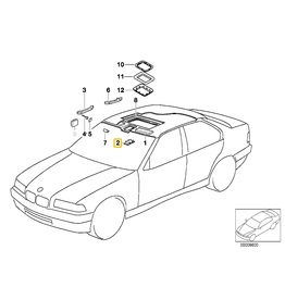 BMW Cover slider roof motor beige for BMW E-36