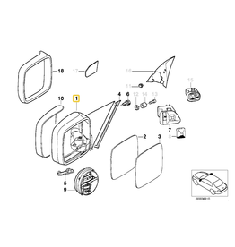 OEM Electr.exterior heatable mirror right for BMW E-36