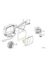 BMW Mirror glass left for BMW E-12 E-21 E-23 E-28 E-30