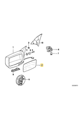 BMW Mirror glass plugedin for BMW E-32 E-34