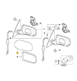 BMW Mirror cover primed right for BMW E-46 E-39