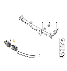 BMW Front grill left for BMW E-39