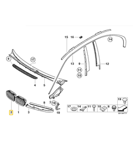 BMW Grill right for BMW E-46