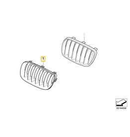 BMW Grill front right for BMW X3 E-83