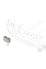 BMW Grill chrome right for BMW E-46