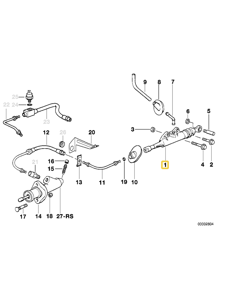 Input clutch cylinder for BMW E-36