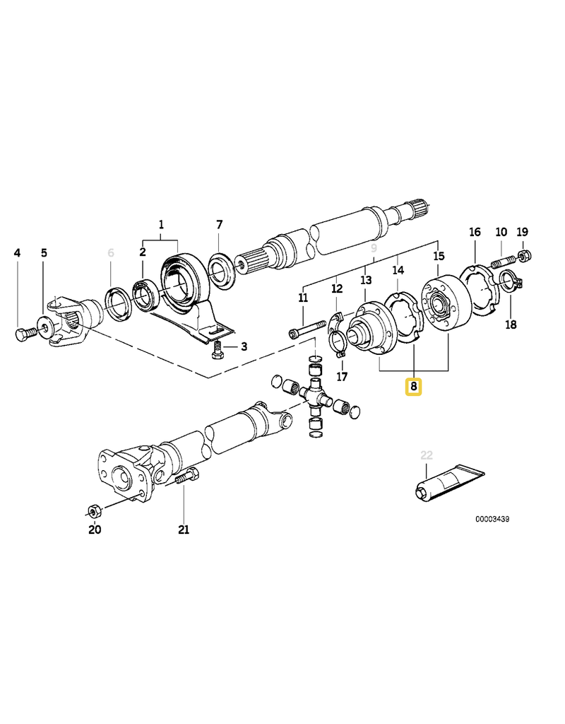 BMW Cv joint for BMW E-32 E-34 E-36