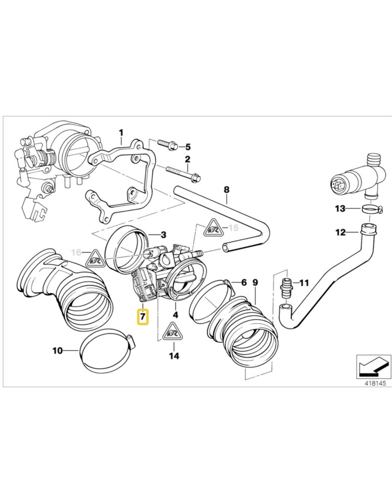 Hella Throttle valve switch for BMW E-34 E-36 E-38 E-39