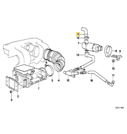 Air hose for BMW E-30 318