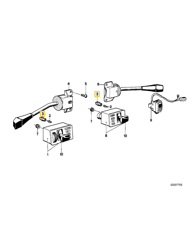 BMW Bulb socket for BMW E-23 E-28
