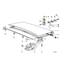BMW Trunk lid catch upper part for BMW E-28