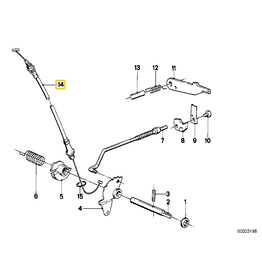 OEM NOS Accelerator bowden cable for BMW E-28 E-30 324D 524TD