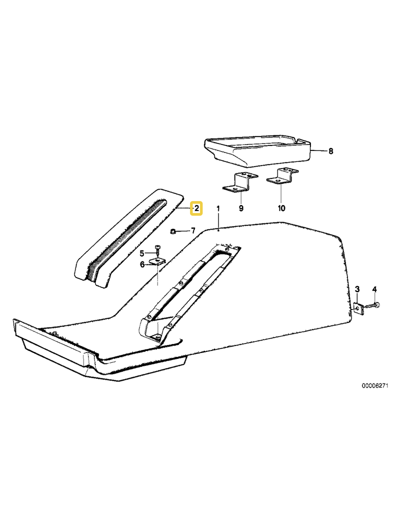 BMW Center console cover for BMW E-32