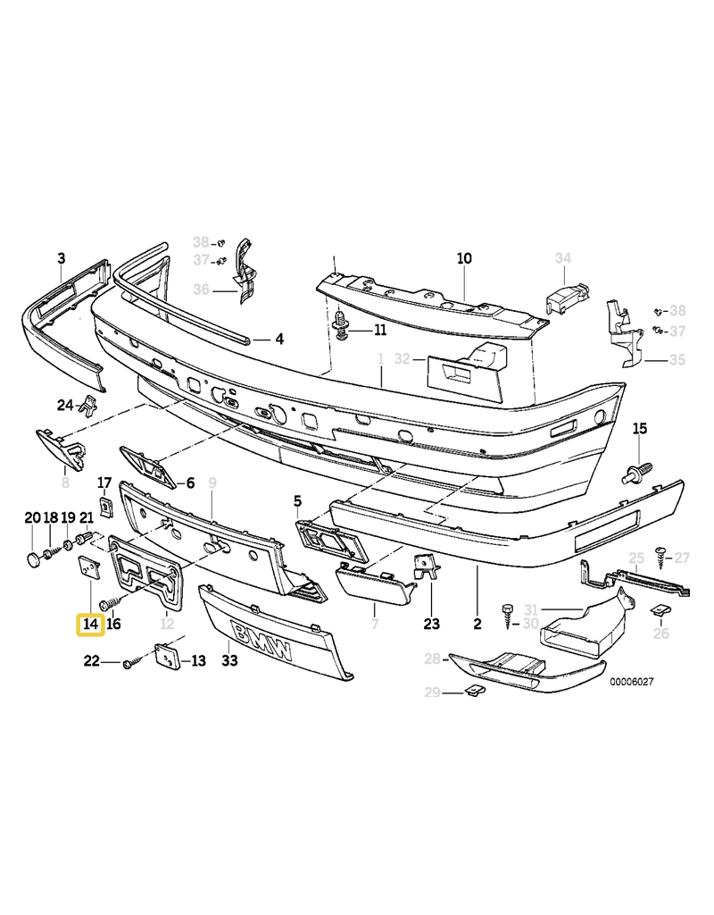 BMW Bumper trim for BMW E-34
