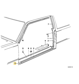 BMW NOS Center molding left for BMW E-24