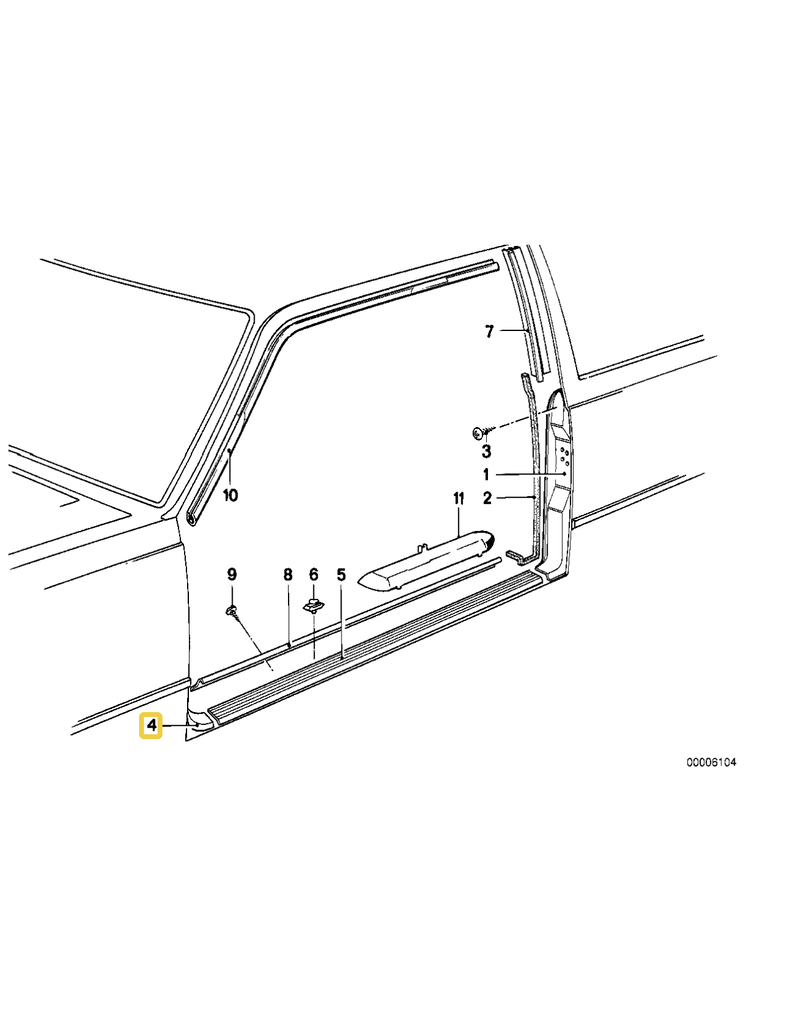 BMW NOS Center molding left for BMW E-24