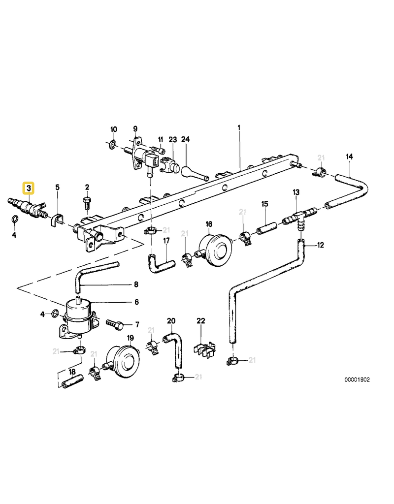BMW Fuel injector for BMW E-28 E-30 528 325