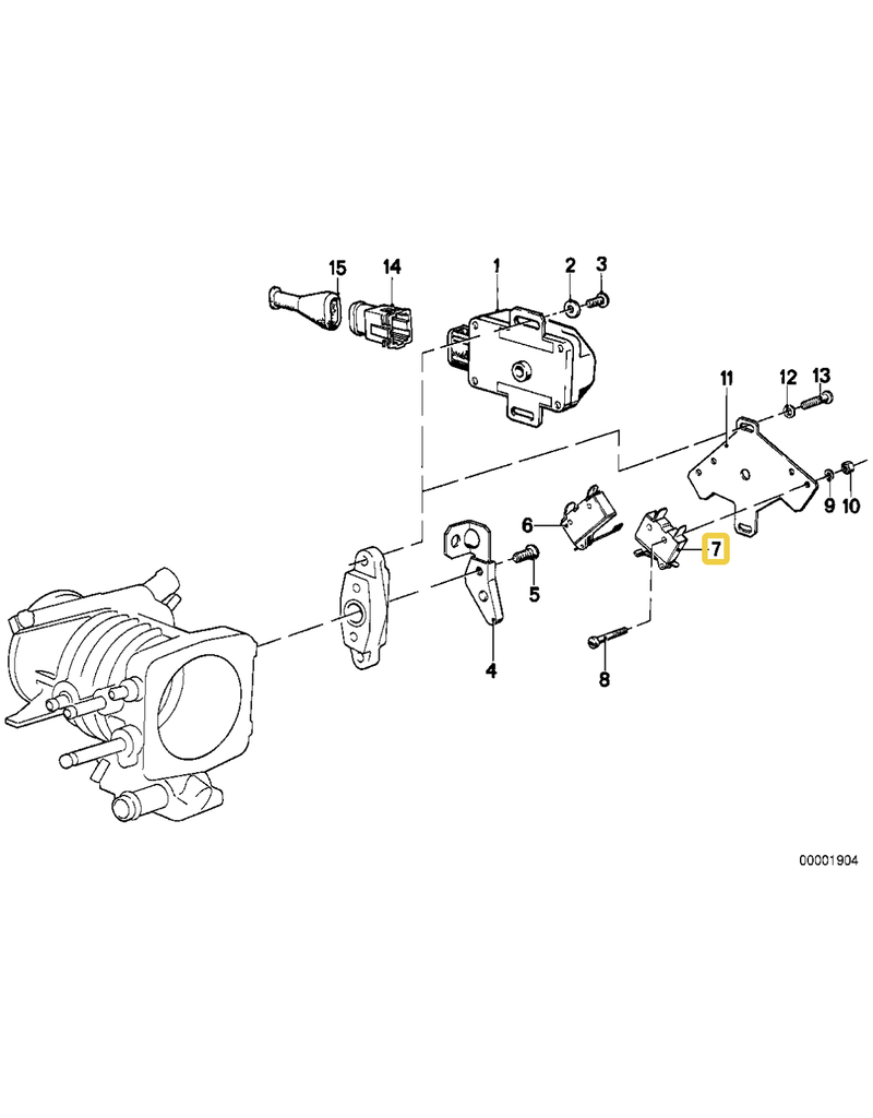 BMW Throttle valve switch for BMW E-12 E-23 E-24