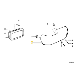 BMW NOS Rear arm rest, black, left for BMW E-28