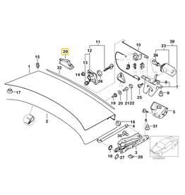 BMW Trunk lock push button for BMW E-39 E-60 E-61