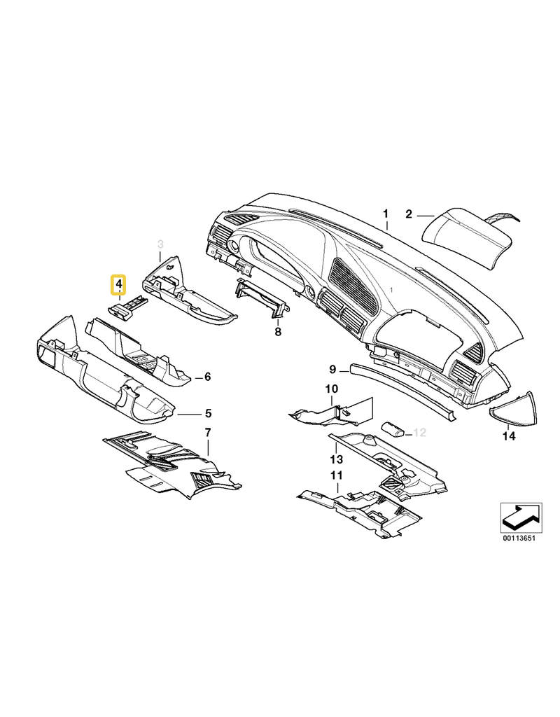 BMW Parking brake handle for BMW E-38