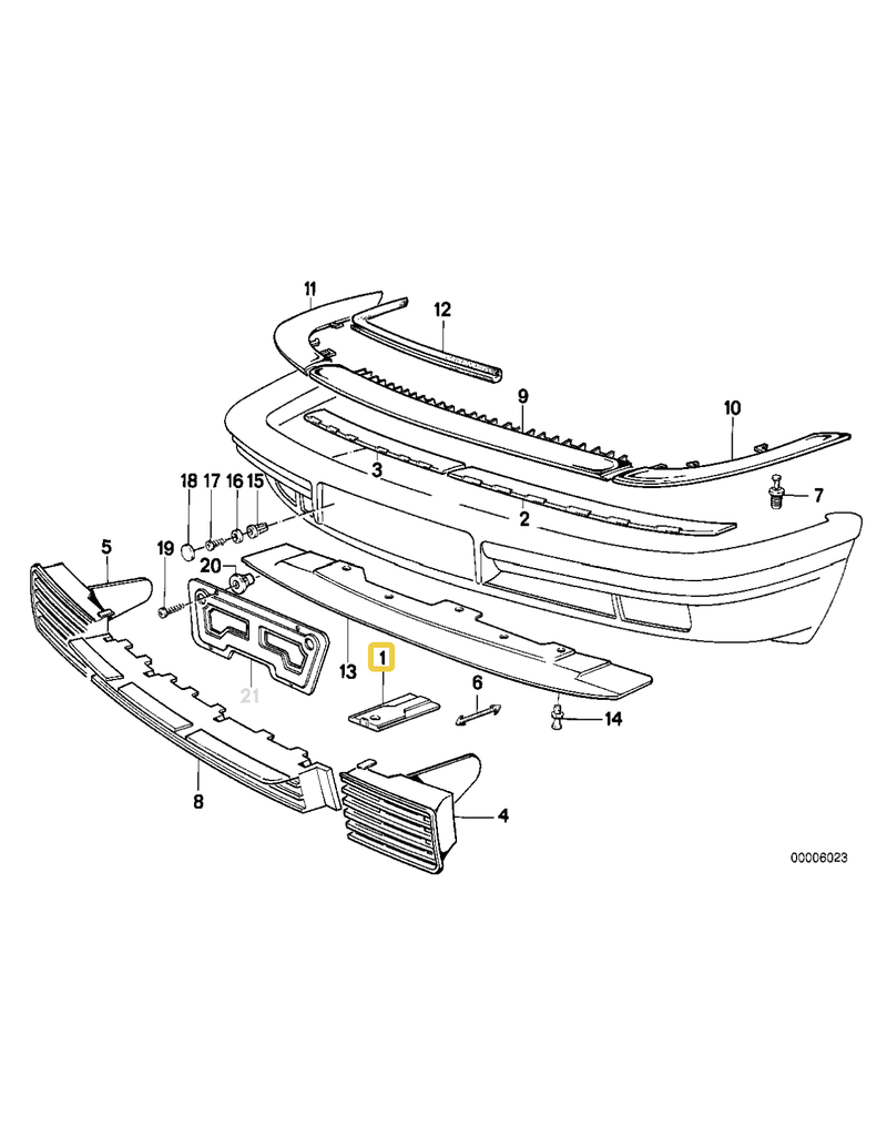 BMW Front bumper holder for BMW E-32