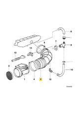 Air mass rubber boot for BMW E-26 325 M3