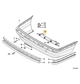 BMW Rear bumper guide for BMW E-38