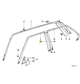 BMW Front door cover trim left dor BMW E-28
