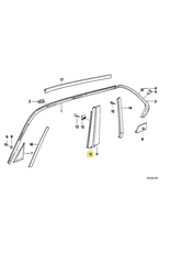 BMW Molding window frame front left for BMW E-32