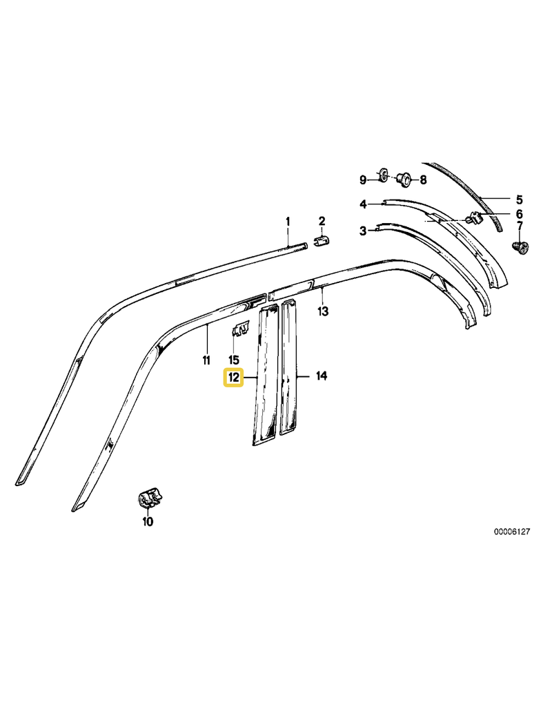 BMW Front door covering left for BMW E-30