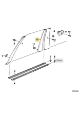 BMW Trim panel window frame right for BMW E-30