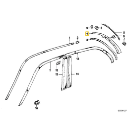 BMW Molding air rear left for BMW E-30