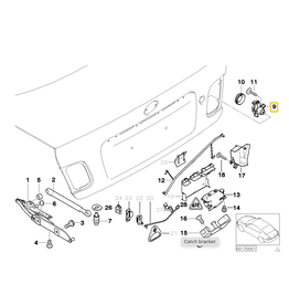 BMW Trunk lid lock with key for BMW E-46