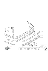BMW Protective rubber strip Left rear bumper for BMW E-46
