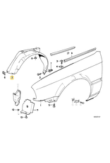 BMW Covering wheel housing right for BMW M3 E-30