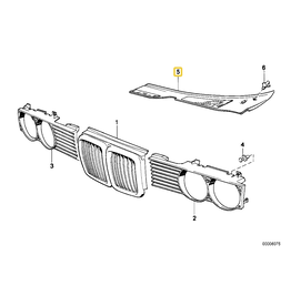 BMW Windshield wiper grill right for BMW E-32