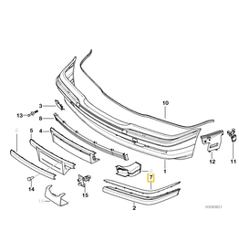 BMW Front bumper cover left chrome for BMW E-38