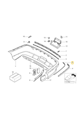 BMW Rear bumper covering chrome left for BMW E-39