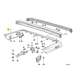 BMW Rear bumper right for BMW E-30