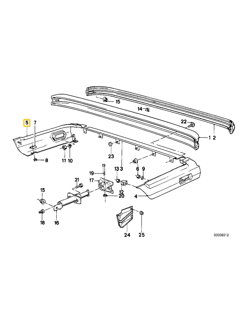 BMW Rear bumper right for BMW E-30
