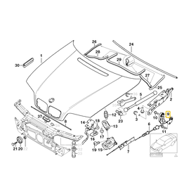 BMW Trunk lock lid for BMW E-34