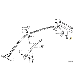 BMW Molding air left for  c column for BMW E-23