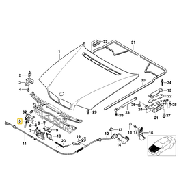 BMW Hood engine catch for BMW E-38