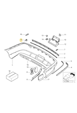 BMW Rear bumper flap towing eye for BMW E-39